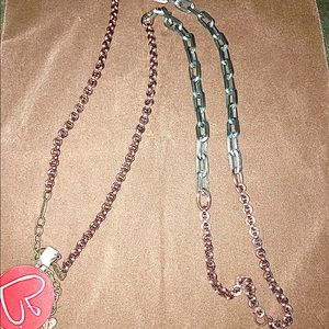 NWT Sabika Story 10 Long Chain Multicolor Metal